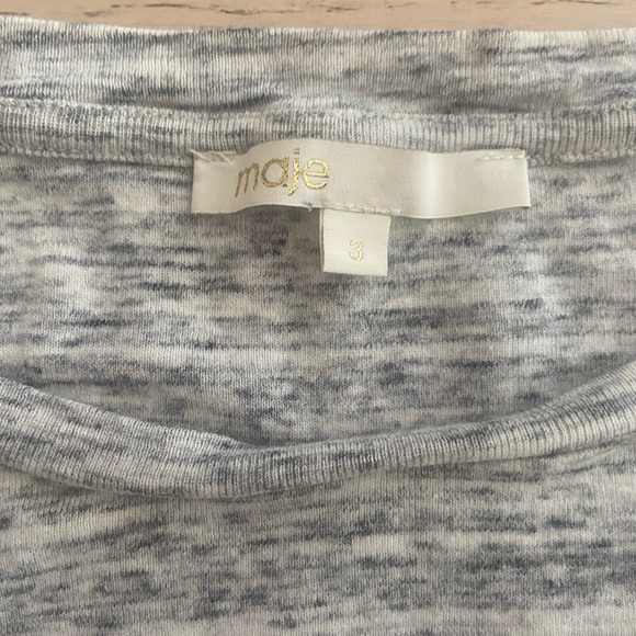 MAJE Space-Dye Boxy T-Shirt – Large, Heather Grey, 100% Cotton, EUC - Picture 4 of 9